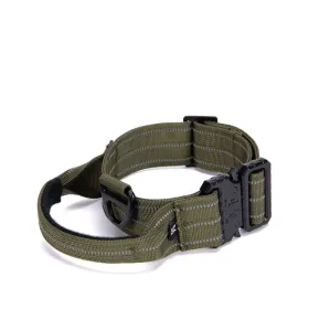 Quick Release Reflective Dog Collar - Army Green (Product Size: M)