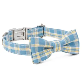 Cotton Alloy Buckle Bowtie Collar - Blue (Product Size: XS, Colors: Blue)