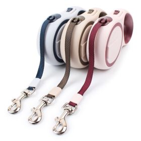 Retractable Dog Leash; Dog Walking Leash for Medium Large Dogs up to 110lbs; One Button Break & Lock ; Heavy Duty No Tangle (Product Color: Coffee, Specification (L * W): 5m)