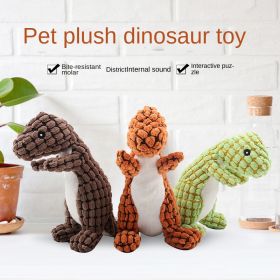 Pet dog plush toys bite resistant teeth grinding vocal toys teeth cleaning absorbing odor dog toy (Color: Coffee)