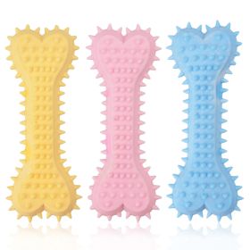 2pcs New dog grinding teeth biting toys Creamy scented with prickly flat bones Large and small dog teeth grinding toys; dog's gifts (Product Color: 2pcs, size: blue)