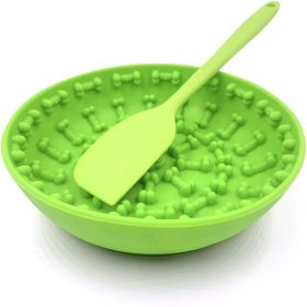 Silicone anti-choking pet slow food bowl (select: BD055-green)