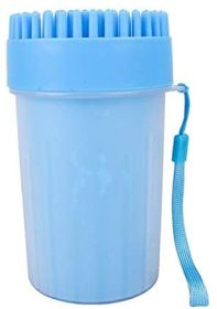 Portable Dog Paw Cleaner (Color: Blue, size: small)