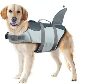 Dog Life Jacket Shark; Dog Lifesaver Vests with Rescue Handle for Small Medium and Large Dogs; Pet Safety Swimsuit Preserver for Swimming Pool Beach B (Product Color: Rose, size: XS)