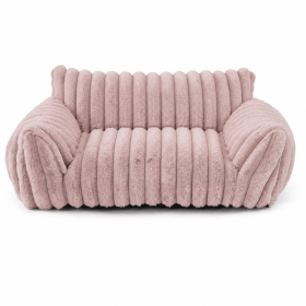 Fleece Dog Bed with Removable Washable Cover (Color: Pink, size: S)