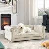 Elegant Rectangle Pet Bed for Small and Medium Dogs, Durable Elevated Dog Sofa Bed, Comfortable Dog Couch