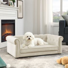 Elegant Rectangle Pet Bed for Small and Medium Dogs, Durable Elevated Dog Sofa Bed, Comfortable Dog Couch (Color: as Pic)