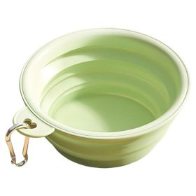 Portable Foldable Travel Bowl 350ml (Color: Green)