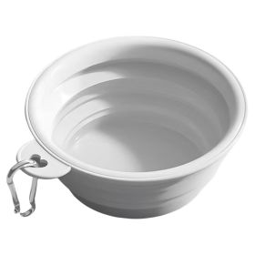 Portable Foldable Travel Bowl 350ml (Color: Gray)