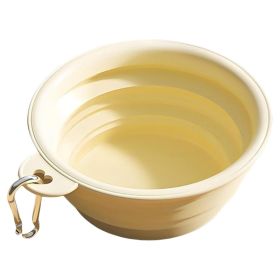 Portable Foldable Travel Bowl 350ml (Color: Yellow)