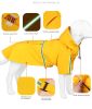 Large and small dog raincoat cloak type reflective strip pet raincoat windproof rainproof dog hooded raincoat