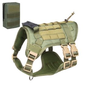 Universal Outdoor Dog Harness With Pet Leash And Snap Shackle Hitched Loop For Dogs (Color: Matcha set with bag, size: S)
