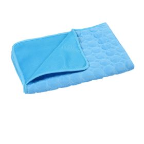 Cooling Washable Dog Mat (Color: Mesh Cloth Blue, size: XS 40x30 cm)