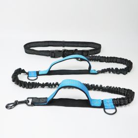 Hands Free Dog Leash for Medium and Large Dogs - Durable Dual Handle Waist Leash with Reflective Bungee for Running; Walking; Training; Hiking (Specification (L * W): 2.5*160cm, Product Color: blue-4211)