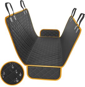 Water Resistant Seat Cover with Side Flap (Product Color: Orange, size: 54 * 58 inches (137 * 147cm))