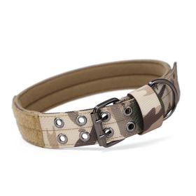 Super strong large dog collar with D-Ring & Buckle (Product Color: Camouflage, size: M)