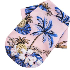 Hawaiian Beach Camp Shirt (colour: Coconut shirt pink, size: XS (about 2-3 kg pet))