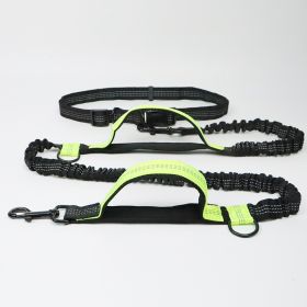 Hands Free Dog Leash for Medium and Large Dogs - Durable Dual Handle Waist Leash with Reflective Bungee for Running; Walking; Training; Hiking (Specification (L * W): 2.5*160cm, Product Color: green-4211)