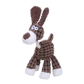 Plush Animal Shape Chewing Dog Toys (Color: Brown Dog)